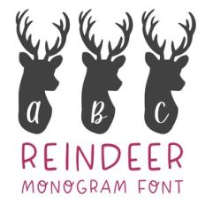 BFC Reindeer Font Christmas Monogram Font