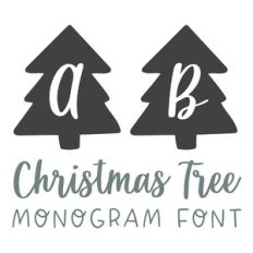 BFC Christmas Tree Monogram Font