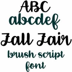 fall fair brush script font