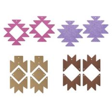 Boho Aztec Earrings Template, Faux Leather Earrings