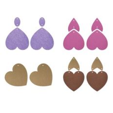 Heart Earring Template, Dangle Faux Leather Earrings