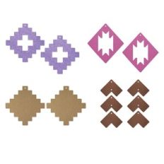 Bohemian Earring Template, Faux Leather Earrings