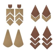 Diamond Earring Template, Drop Faux Leather Earrings