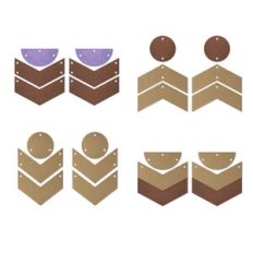 Compound Earring Template, arrow Faux Leather Earrings