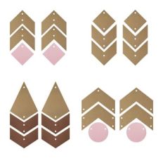 Arrow shape Earring Template, Faux Leather Earrings