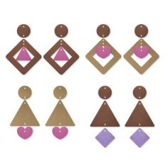 Dangle Earring Template, Bundle Faux Leather Earrings