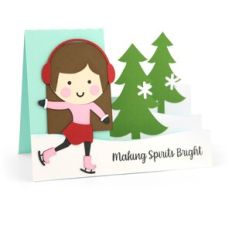 Side Step Card Christmas Ice Skater