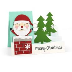 Side Step Card Christmas Santa