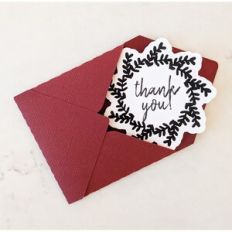 thank you wreath card and envelope