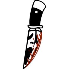 Screaming Face Bloody Knife