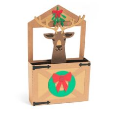 Christmas Reindeer Stall Box Card
