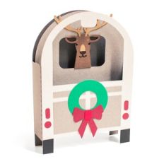 Christmas Reindeer Trailer Box Card