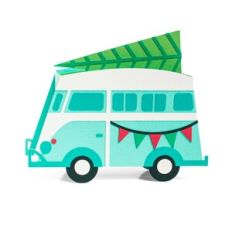 Christmas Tree VW Bus Box Card
