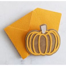 mini pumpkin card and envelope