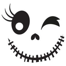 Winking Lady Halloween Face