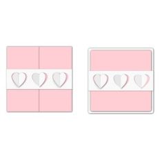 Pop out hearts belly band card