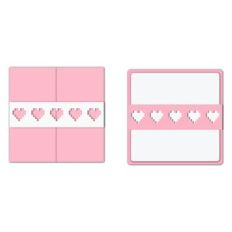 hearts belly band card