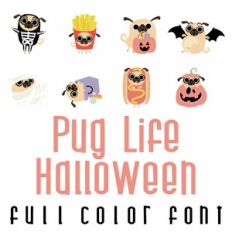 Pug Life - Halloween Full Color Font