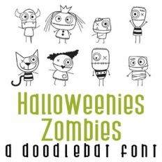 Halloweenies - Zombies Doodlebat Font