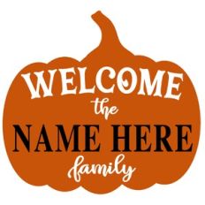 Custom Welcome Pumpkin