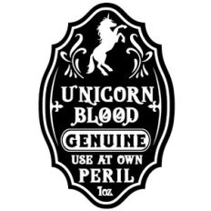 Wizard Potion Label  Unicorn Blood