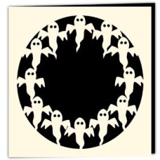 Ghosts Spooky Halloween Aperture Card