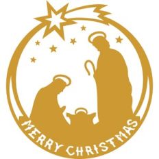 merry christmas nativity scene