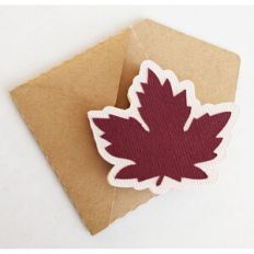 mini leaf card and envelope