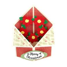 Christmas Wreath Tuxedo Box Card