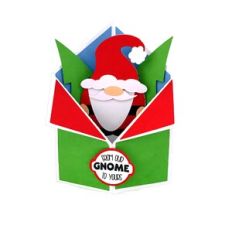 Santa Gnome Christmas Tuxedo Box Card