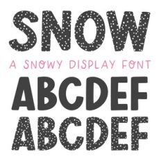 BFC Snow Christmas Winter Display Font