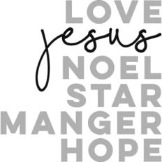 Christmas Typography - Jesus Design
