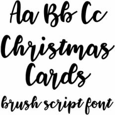 christmas cards script font