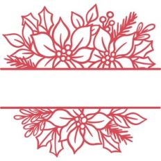 poinsettia split frame