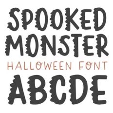 BFC Spooked Monster Halloween Font