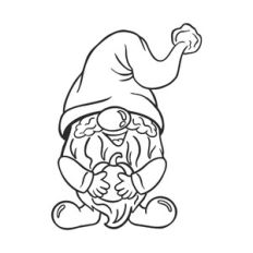 Gnome with pumpkin