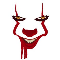 scary clown face