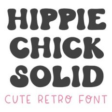 BFC Hippie Chick Solid Retro Font