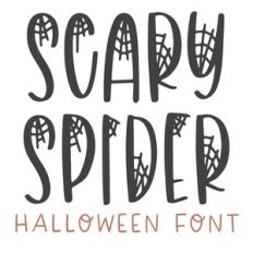BFC Scary Spider Halloween Font