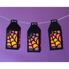 Tiny Spiderweb Halloween Lantern