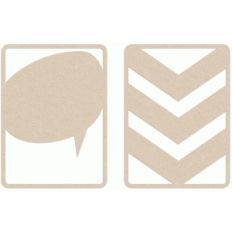 album card overlays - chevron