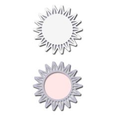 2 large circle frames