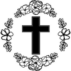 Round Floral Cross