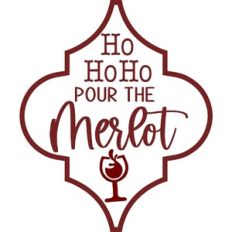 Ho Ho Ho Pour The Merlot Arabesque Ornament