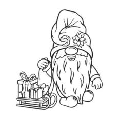 Gnome with sled