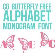 CG Butterfly Free Alphabet Monogram
