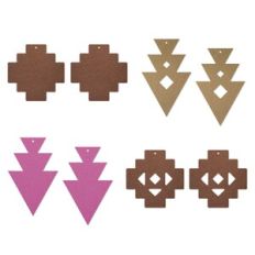 Boho Aztec Earrings Template, Faux Leather Earrings