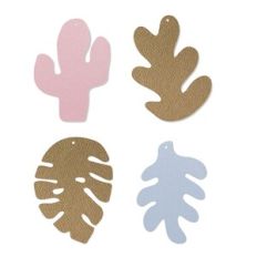 Leaf cactus Earring Template, Faux Leather Earrings