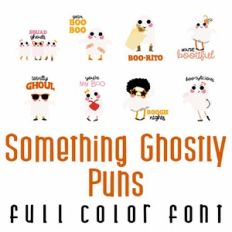 Something Ghostly - Puns Full Color Font