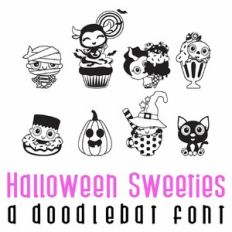 Halloween Sweeties Doodlebat Font